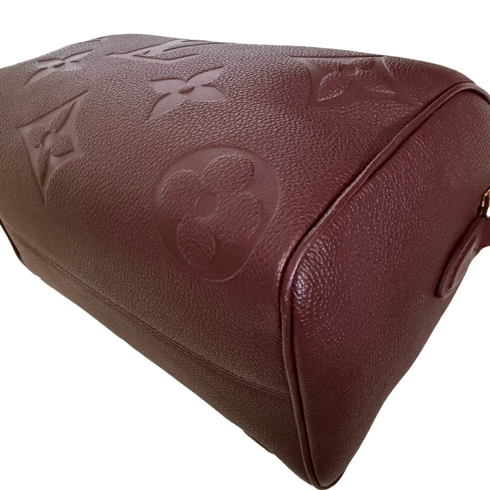 Louis Vuitton Speedy 25 Bandouliere Burgundy Wine Monogram Giant Limited Edition - Picture 8 of 15